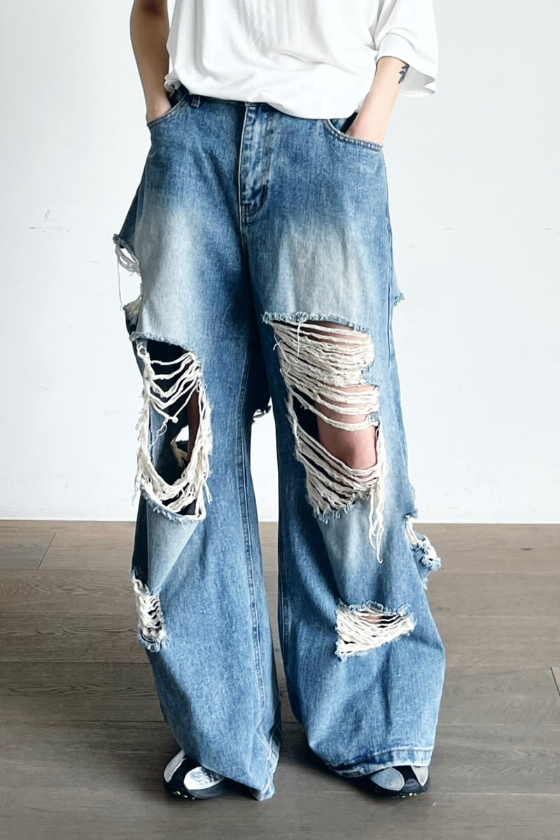 Project Wave - Korean Women Fashion - #momslook - Vintage Denim Pants - 11