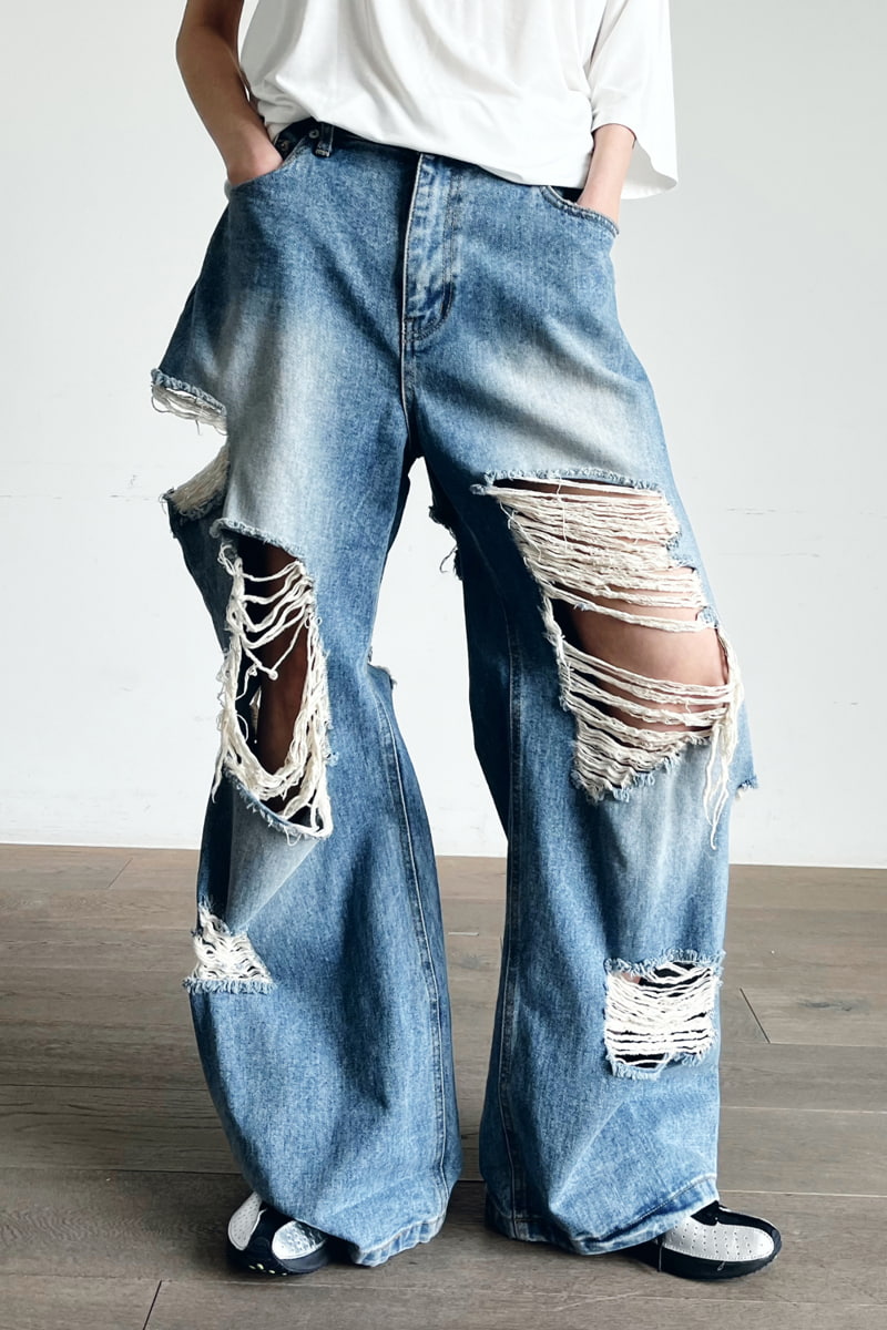 Project Wave - Korean Women Fashion - #momslook - Vintage Denim Pants - 12