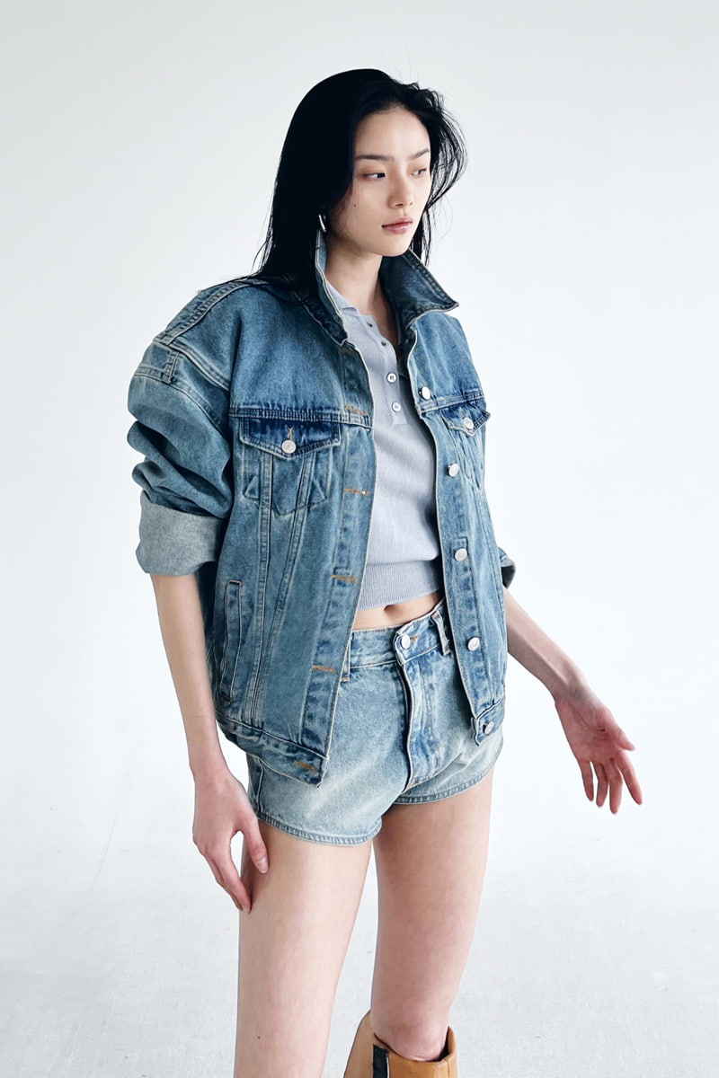 Project Wave - Korean Women Fashion - #womensfashion - Short High Denim Pants - 4