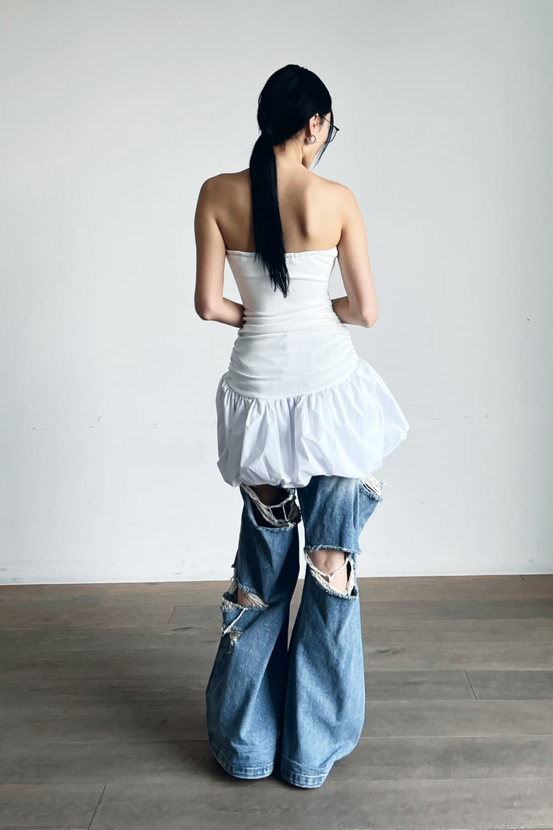Project Wave - Korean Women Fashion - #womensfashion - Balloon Mini One-piece - 10