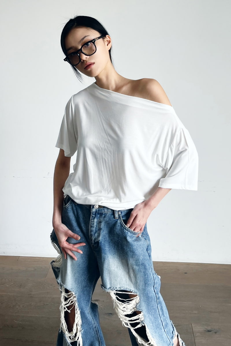 Project Wave - Korean Women Fashion - #womensfashion - Vintage Denim Pants - 5
