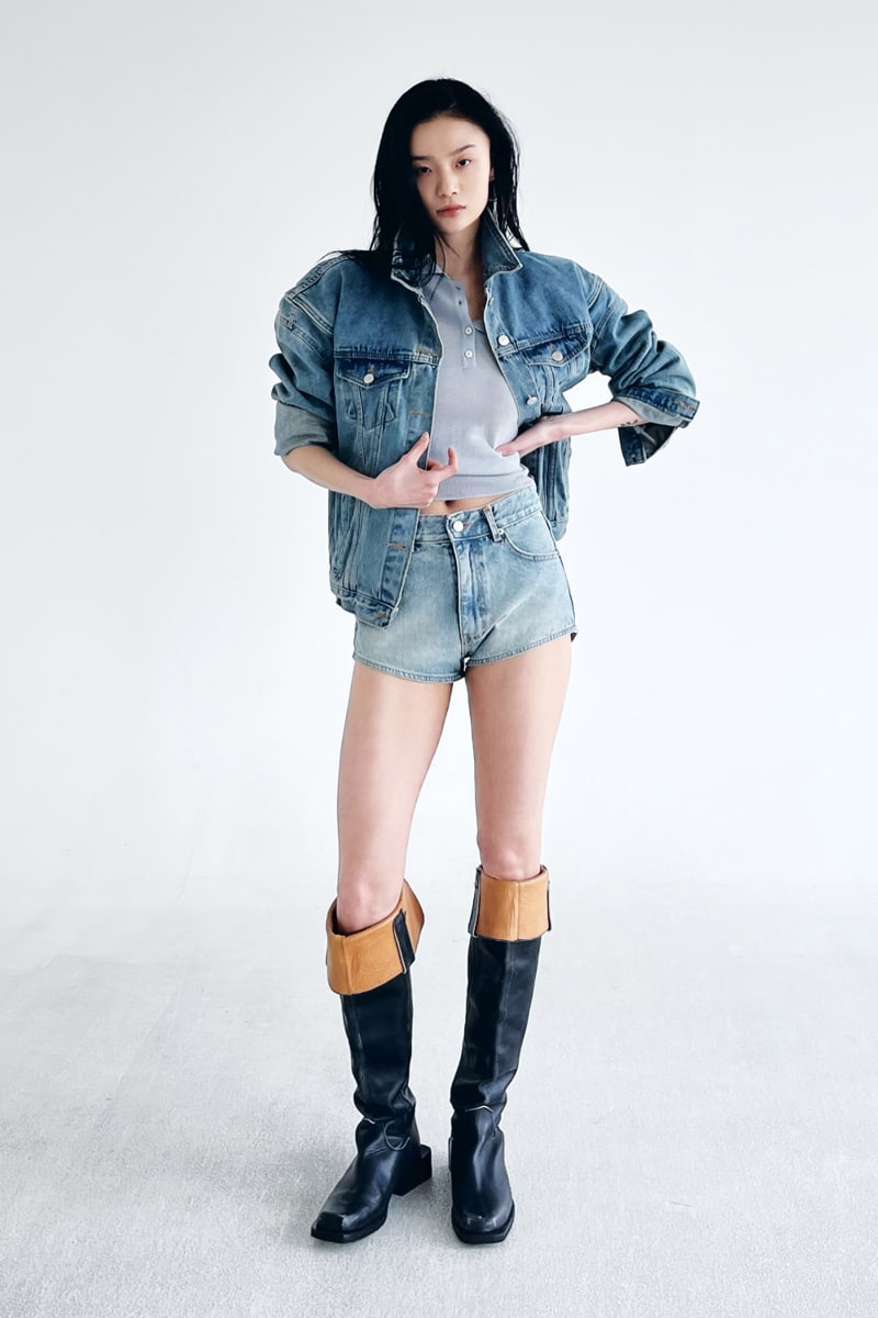 Project Wave - Korean Women Fashion - #womensfashion - Short High Denim Pants - 3