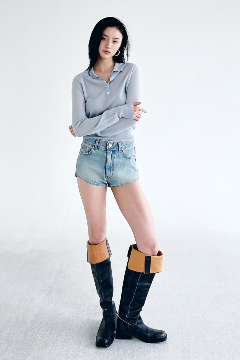 Project Wave - Korean Women Fashion - #womensfashion - Short High Denim Pants - 7