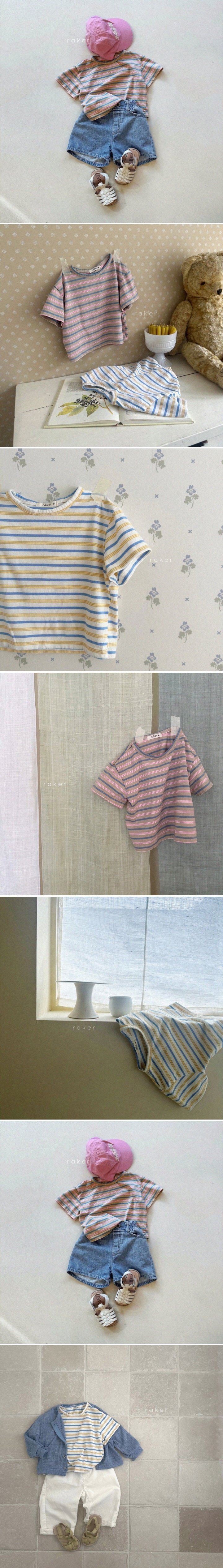 Raker - Korean Children Fashion - #kidsstore - Haul Stripe Tee - 2