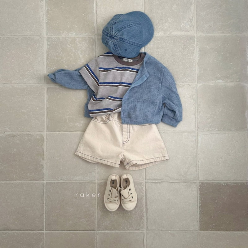 Raker - Korean Children Fashion - #kidsstore - Cotton Box Striped Tee - 4