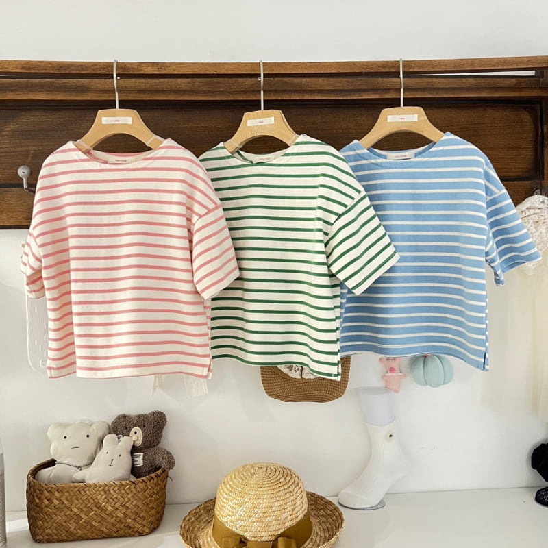 Raleelounge - Korean Children Fashion - #kidsstore - Summer Stripe Tee