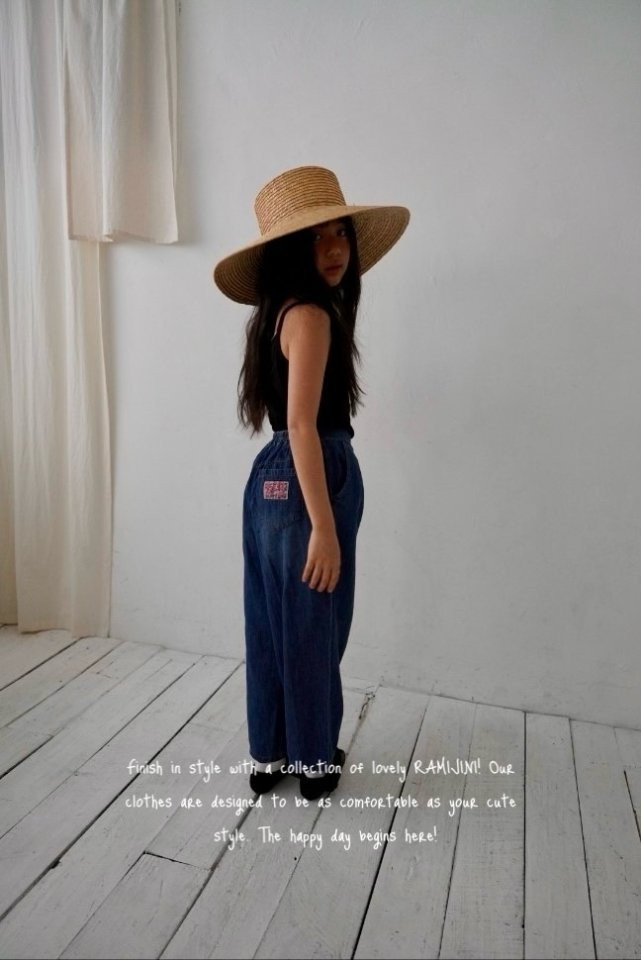Ramijini - Korean Children Fashion - #littlefashionista - Flower Garden Blue Pants