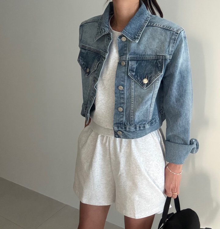 Ripple - Korean Women Fashion - #momslook - Padded Denim Jacket - 3