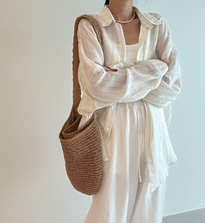 Ripple - Korean Women Fashion - #womensfashion - Linen Shirt