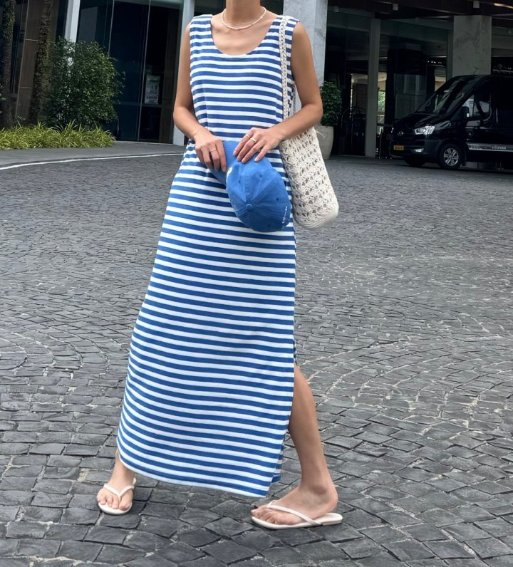 Ripple - Korean Women Fashion - #womensfashion - Terry Stripe One-piece - 2