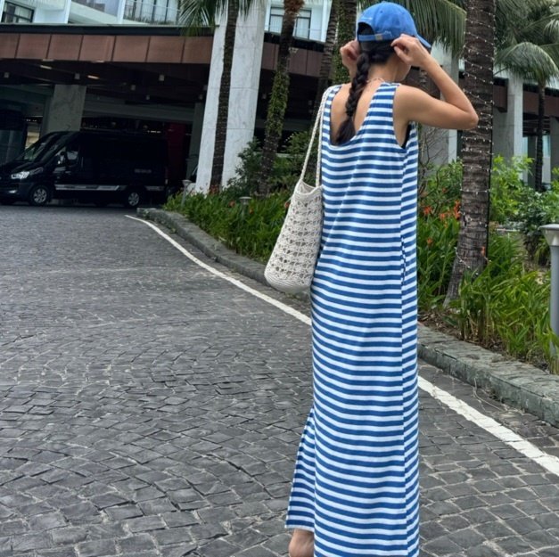 Ripple - Korean Women Fashion - #momslook - Terry Stripe One-piece - 4