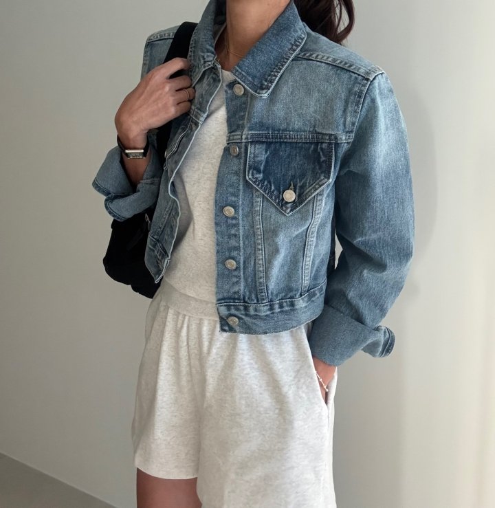 Ripple - Korean Women Fashion - #womensfashion - Padded Denim Jacket - 2