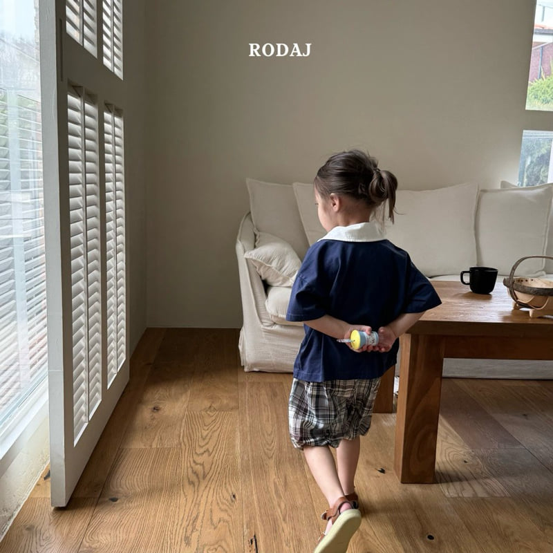 Roda J - Korean Children Fashion - #kidsshorts - Two-tone Collar Tee - 5
