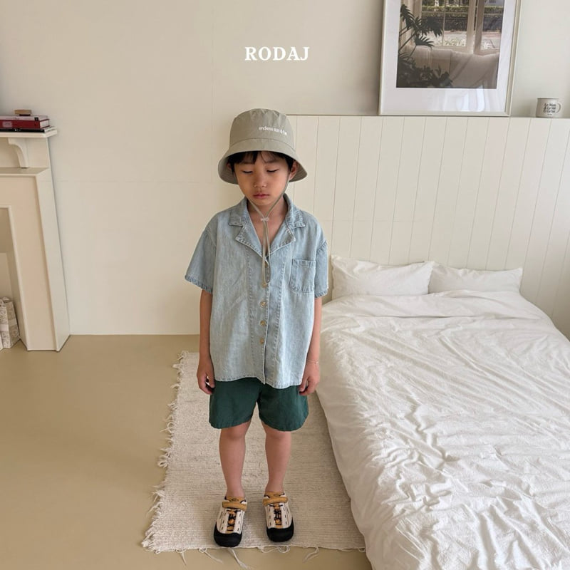 Roda J - Korean Children Fashion - #kidzfashiontrend - Blur Denim Shirt - 10