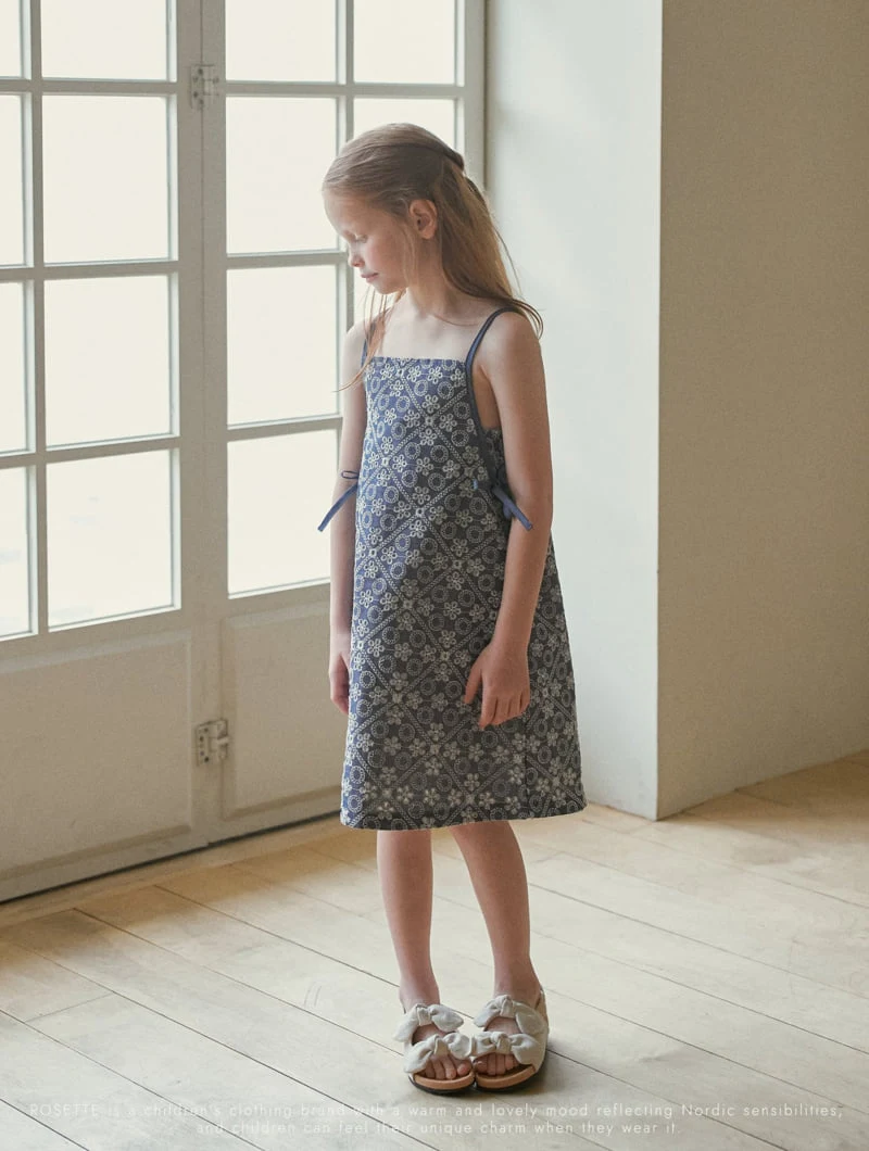 Rosette - Korean Children Fashion - #kidsshorts - Stella Denim One-piece - 5