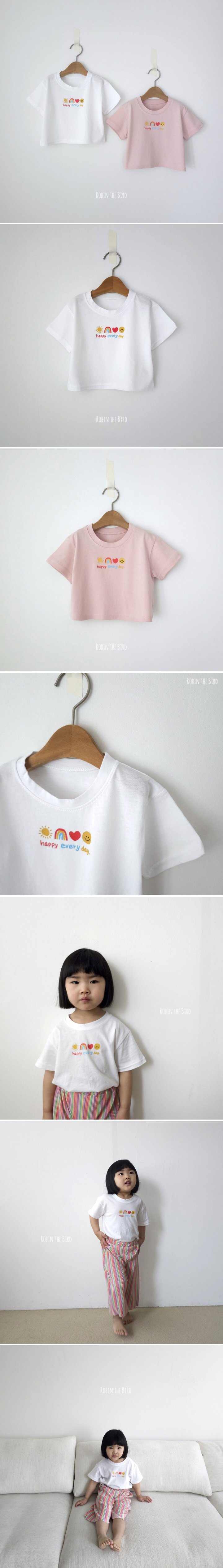 Saerobin - Korean Baby Fashion - #babyclothing - Rainbow Short Sleeved Tee