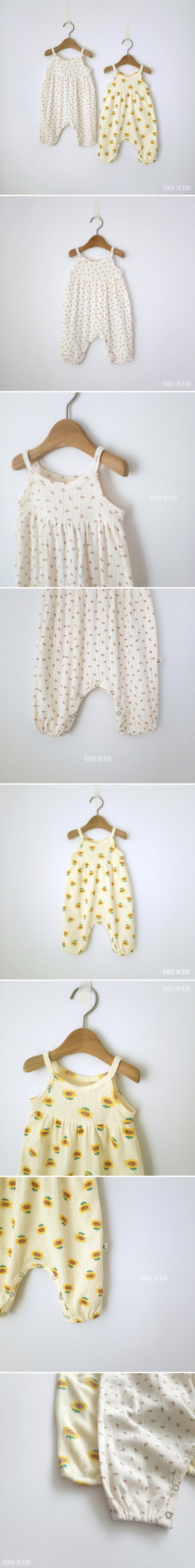 Saerobin - Korean Baby Fashion - #babyfever - Eyelet String Sleeveless Jumpsuit