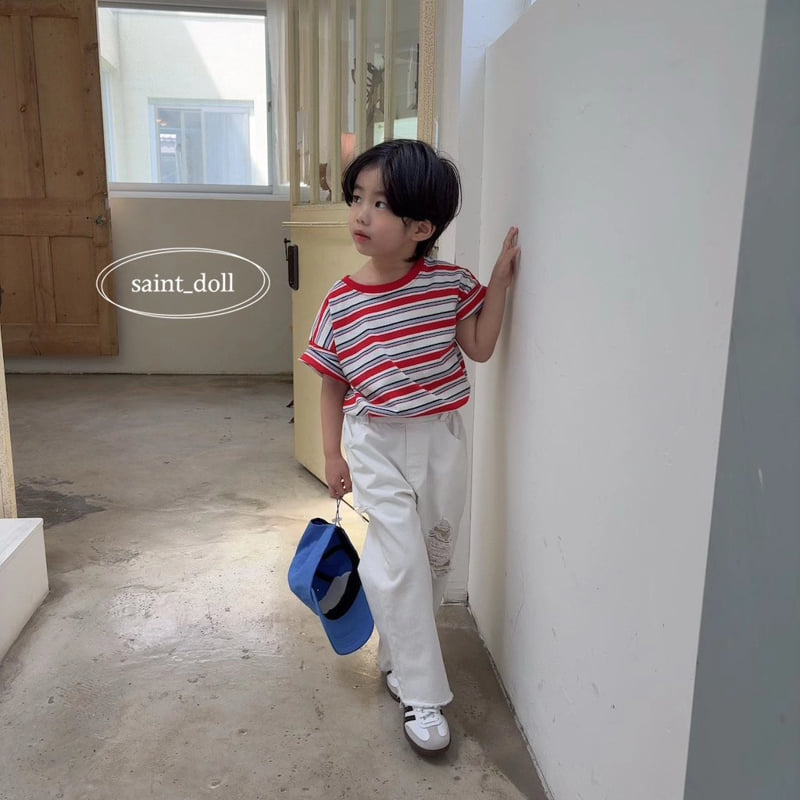 Saint Doll - Korean Children Fashion - #Kfashion4kids - Loose Stripe Tee - 2
