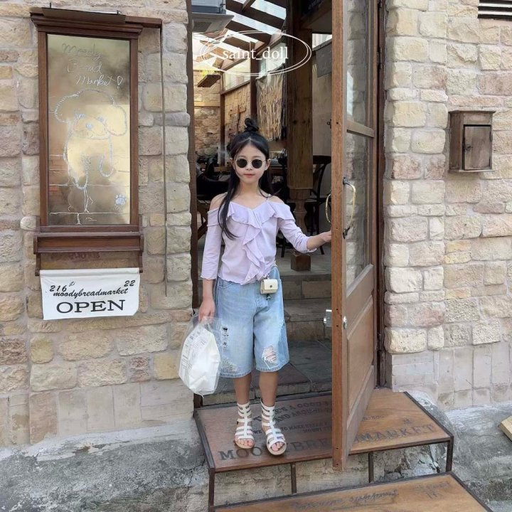 Saint Doll - Korean Children Fashion - #Kfashion4kids - Luno Denim Short Pants - 10