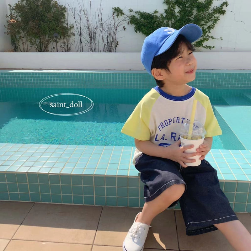 Saint Doll - Korean Children Fashion - #childofig - Raglan English Letter Tee
