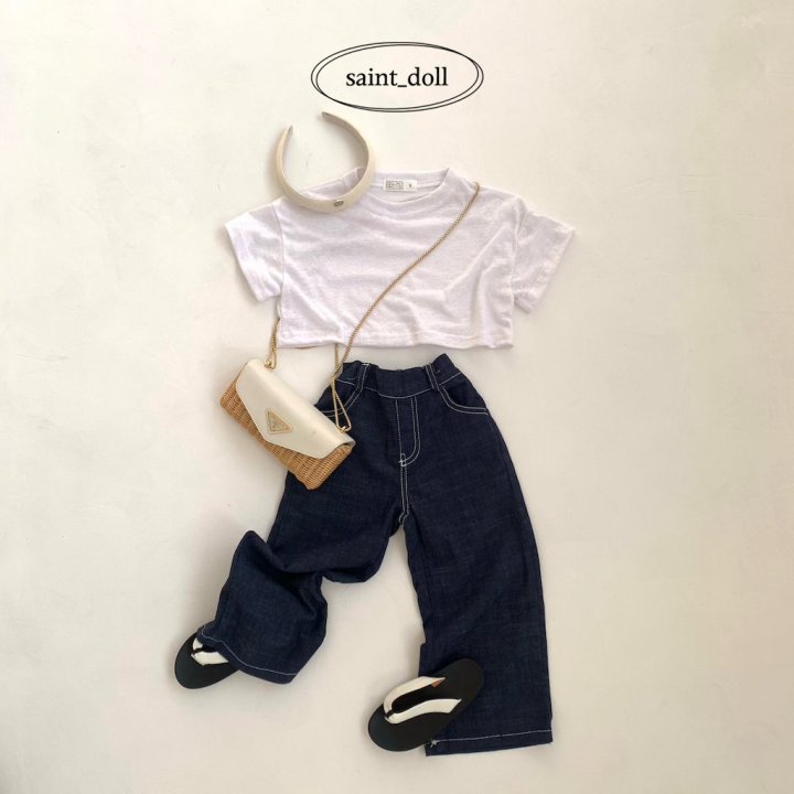 Saint Doll - Korean Children Fashion - #childofig - Cheongha Denim Pants - 5