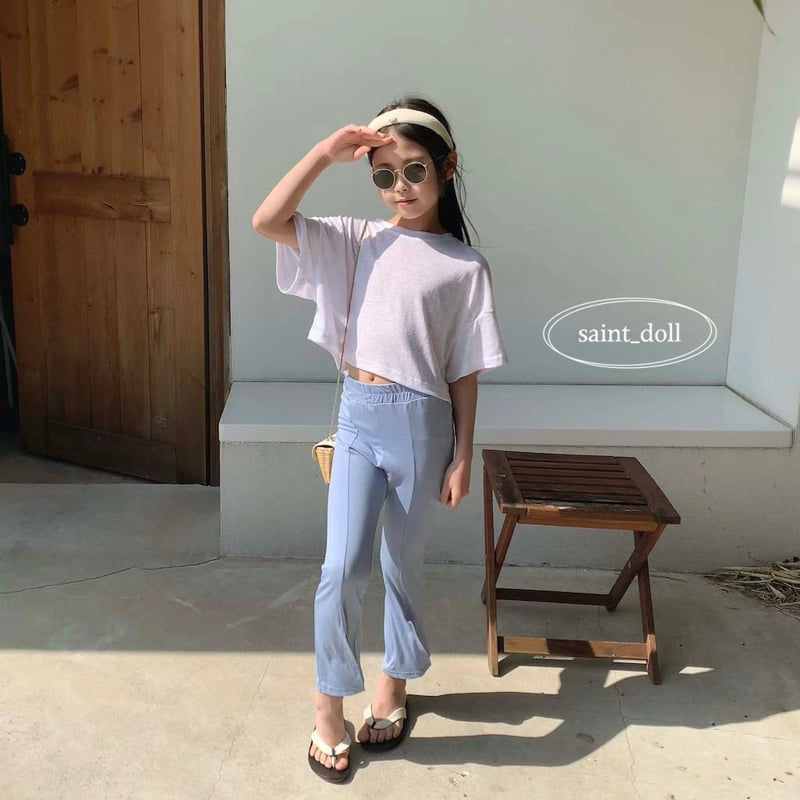Saint Doll - Korean Children Fashion - #childofig - Linen Crop Tee - 10