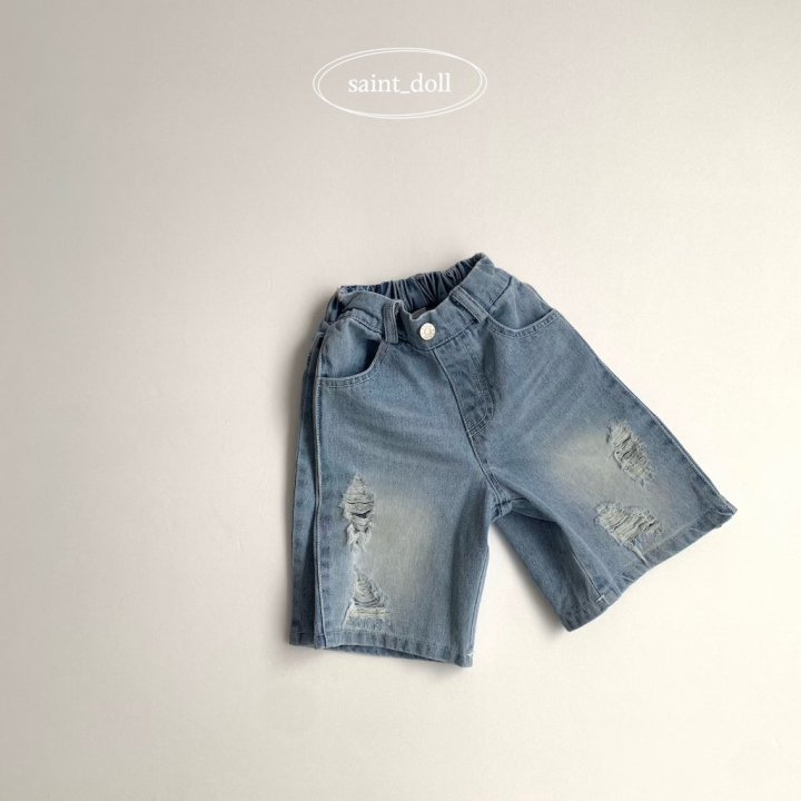 Saint Doll - Korean Children Fashion - #childofig - Luno Denim Short Pants - 2