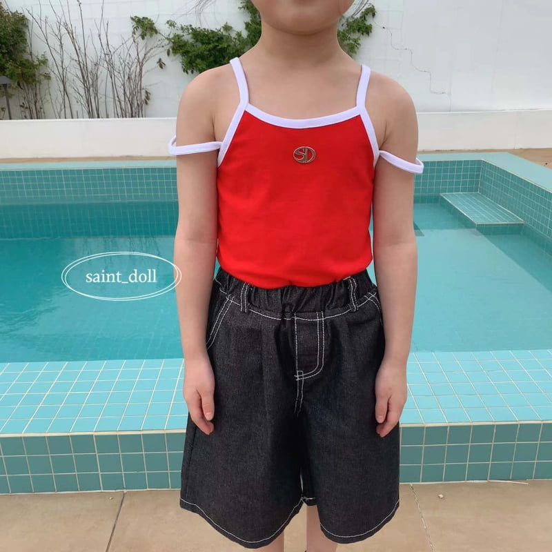 Saint Doll - Korean Children Fashion - #stylishchildhood - Logo Strap Sleeveless - 4