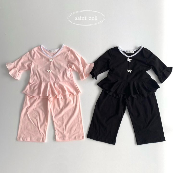 Saint Doll - Korean Children Fashion - #childofig - Ribbon Pajamas Set