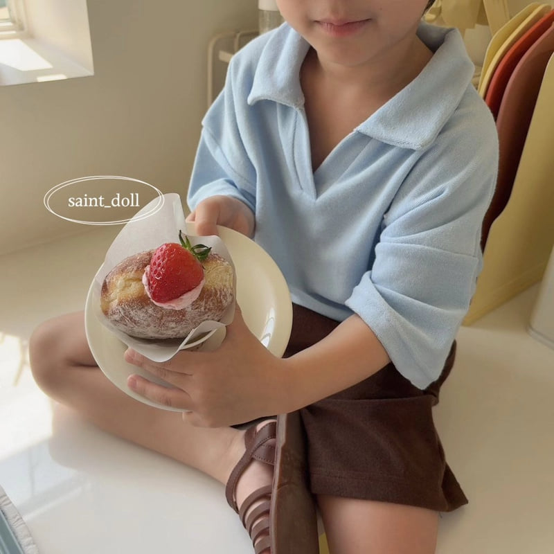 Saint Doll - Korean Children Fashion - #childofig - Terry Collar Tee - 2
