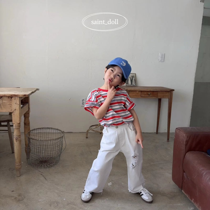 Saint Doll - Korean Children Fashion - #childrensboutique - Loose Stripe Tee - 9