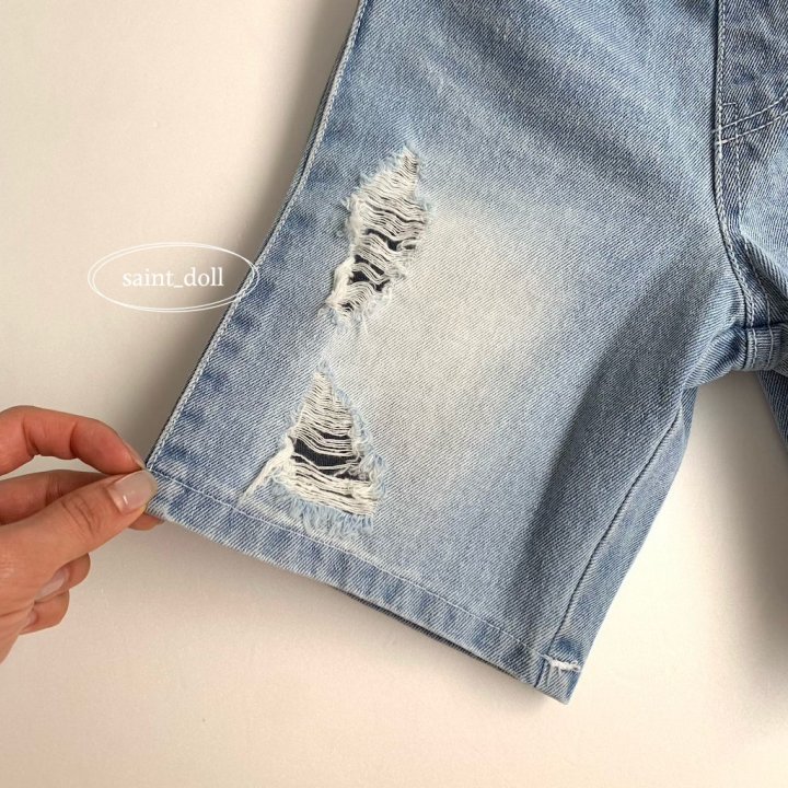 Saint Doll - Korean Children Fashion - #childrensboutique - Luno Denim Short Pants - 3
