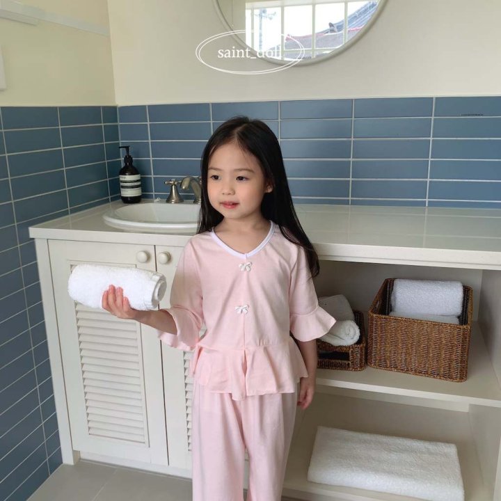 Saint Doll - Korean Children Fashion - #childrensboutique - Ribbon Pajamas Set - 2