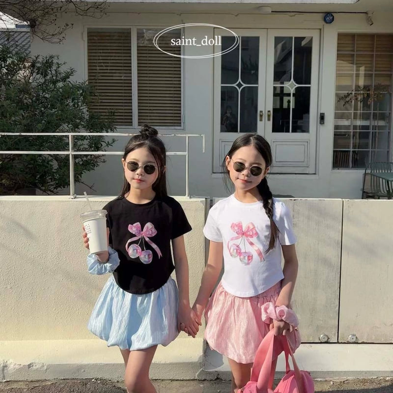 Saint Doll - Korean Children Fashion - #childrensboutique - Bling Cherry Tee - 11