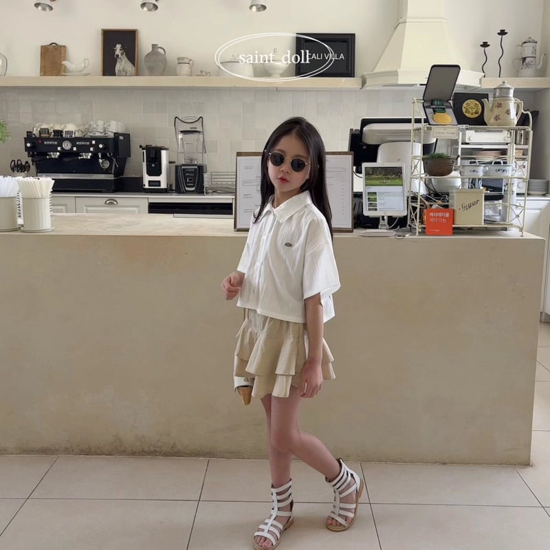 Saint Doll - Korean Children Fashion - #designkidswear - Back Ribbon Short Sleeve Shirt - 7
