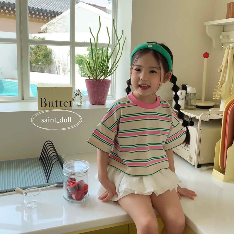 Saint Doll - Korean Children Fashion - #designkidswear - Colorful Crop Tee - 2