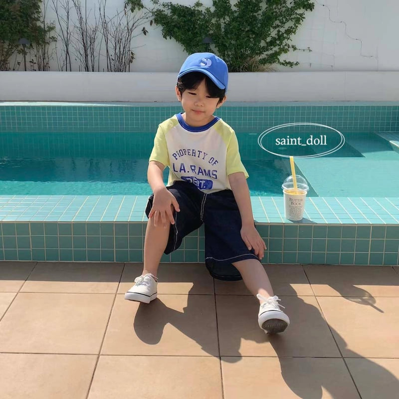 Saint Doll - Korean Children Fashion - #designkidswear - Raglan English Letter Tee - 3
