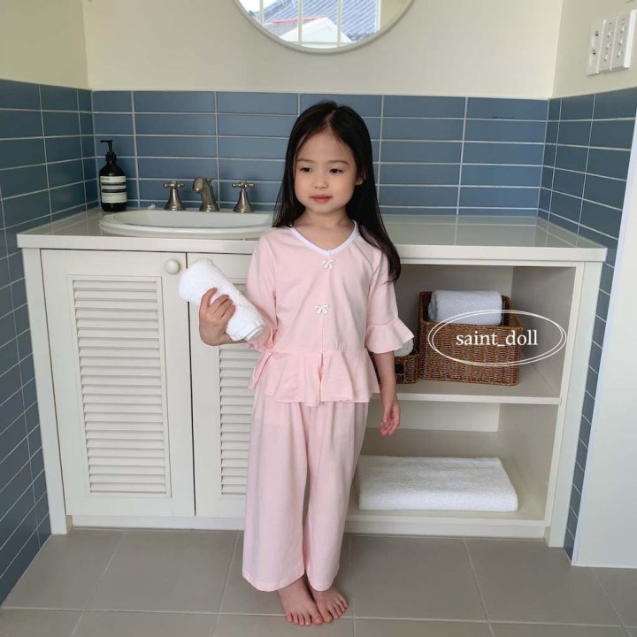 Saint Doll - Korean Children Fashion - #designkidswear - Ribbon Pajamas Set - 3