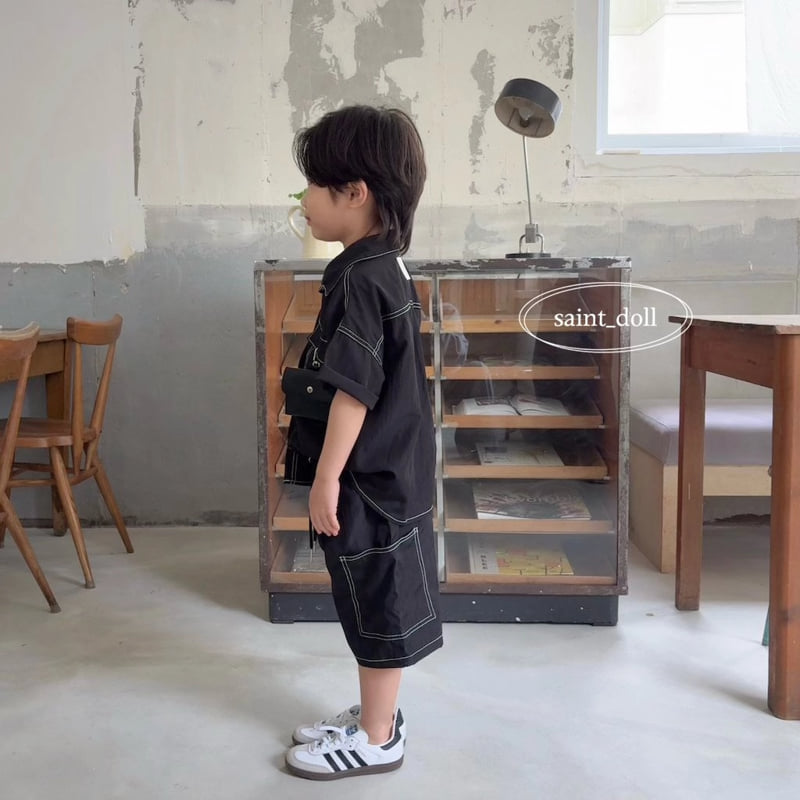 Saint Doll - Korean Children Fashion - #designkidswear - Stitch Pocket Shirt Denim - 10