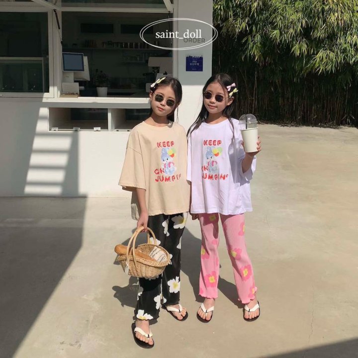 Saint Doll - Korean Children Fashion - #designkidswear - Big Flower Pants - 5