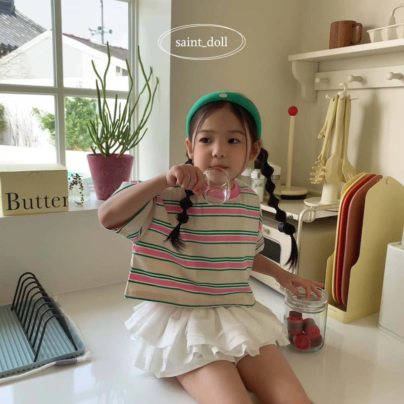Saint Doll - Korean Children Fashion - #discoveringself - Colorful Crop Tee - 3