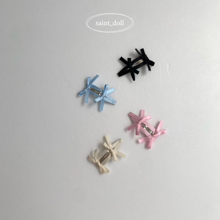 Saint Doll - Korean Children Fashion - #discoveringself - Double Ribbon Snap Pin