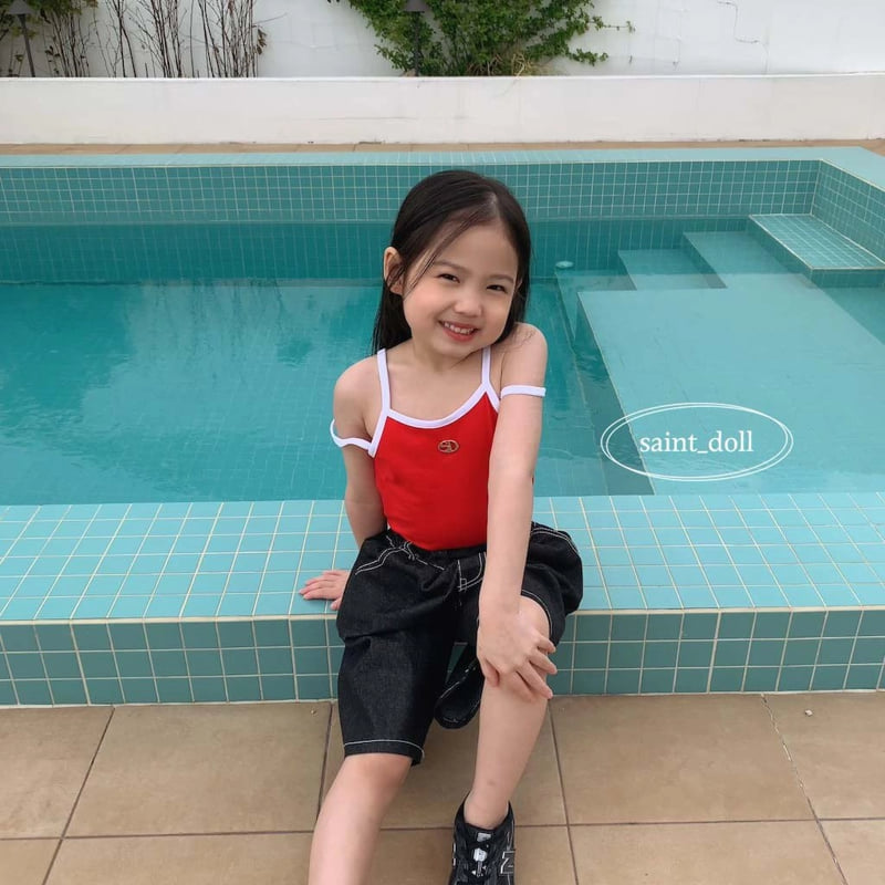 Saint Doll - Korean Children Fashion - #discoveringself - Logo Strap Sleeveless - 7