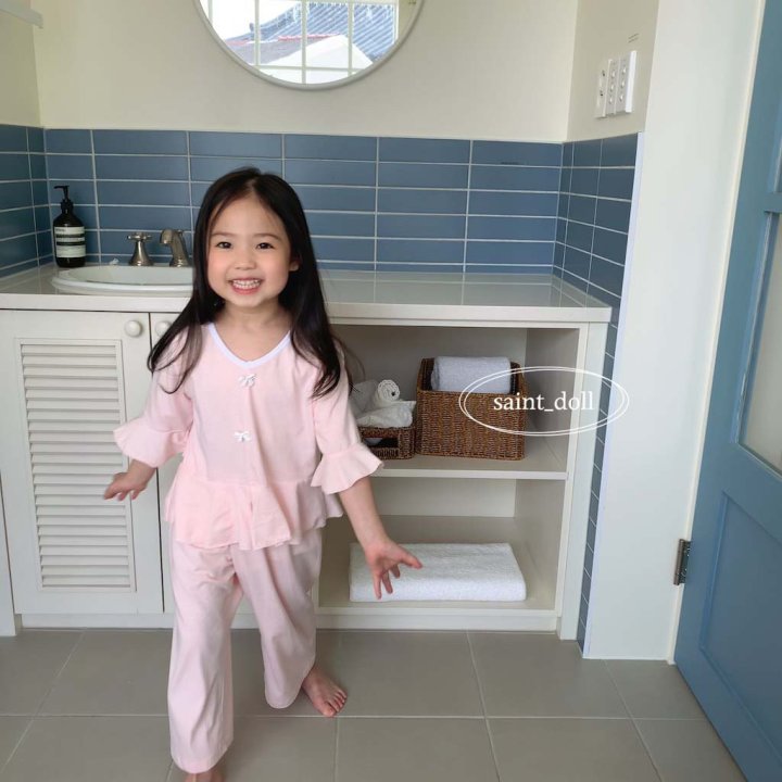Saint Doll - Korean Children Fashion - #designkidswear - Ribbon Pajamas Set - 4