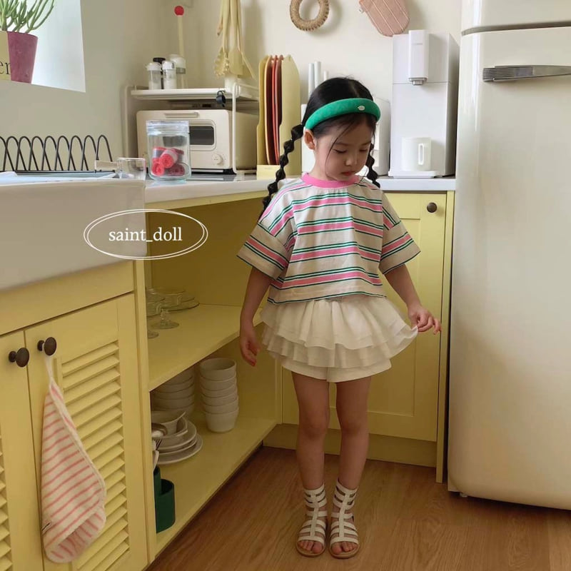Saint Doll - Korean Children Fashion - #discoveringself - Colorful Crop Tee - 4