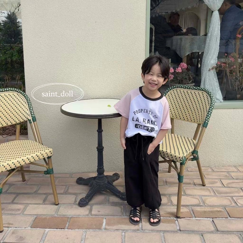 Saint Doll - Korean Children Fashion - #fashionkids - Raglan English Letter Tee - 5