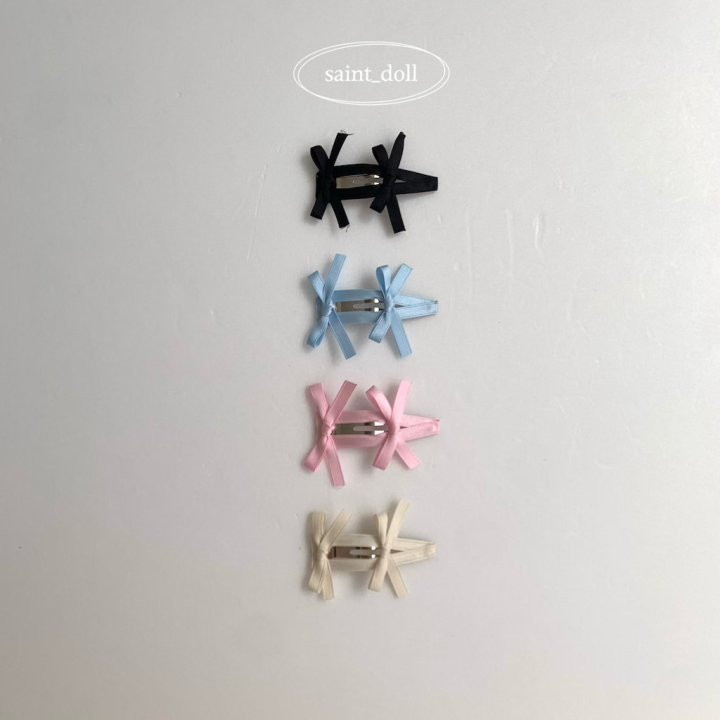 Saint Doll - Korean Children Fashion - #fashionkids - Double Ribbon Snap Pin - 2