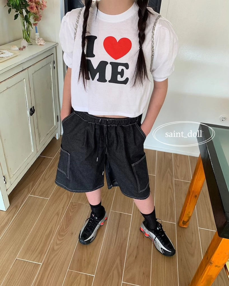 Saint Doll - Korean Children Fashion - #kidsshorts - I Love Me Tee - 5