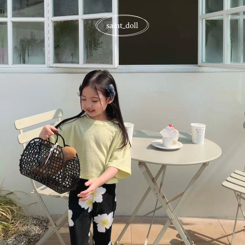Saint Doll - Korean Children Fashion - #kidsshorts - Linen Crop Tee