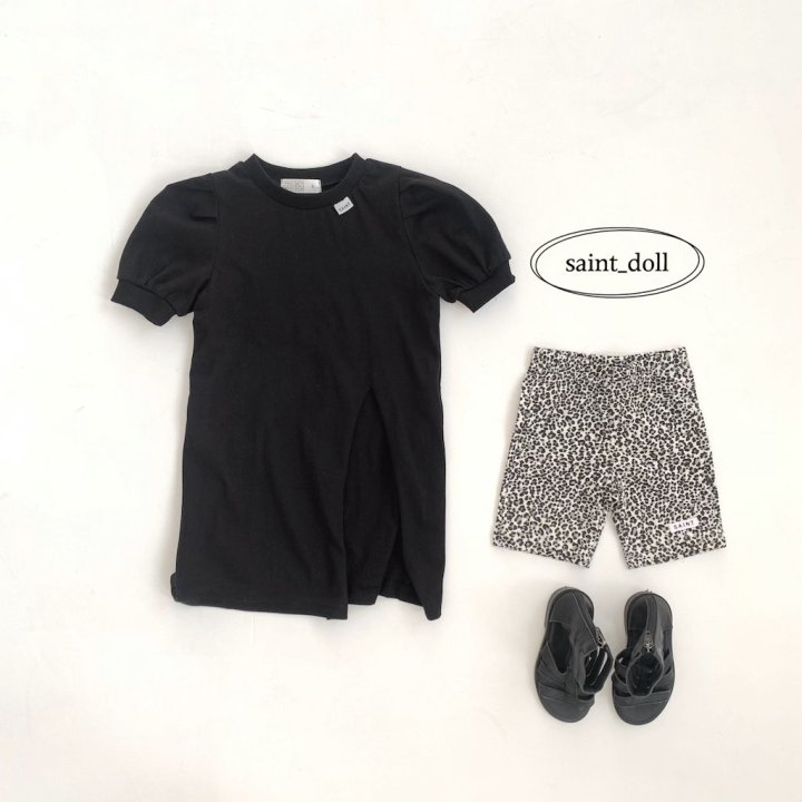Saint Doll - Korean Children Fashion - #kidsshorts - Slit Long Tee - 5